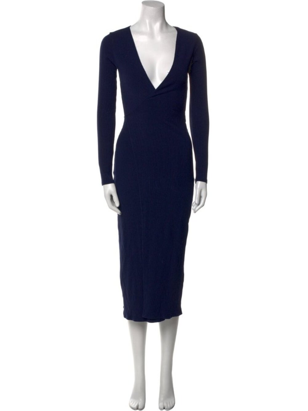 Reformation stretchy wrap ribbed dress, size S
